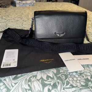 Zadig & Voltaire Black Leather Lolita Wings